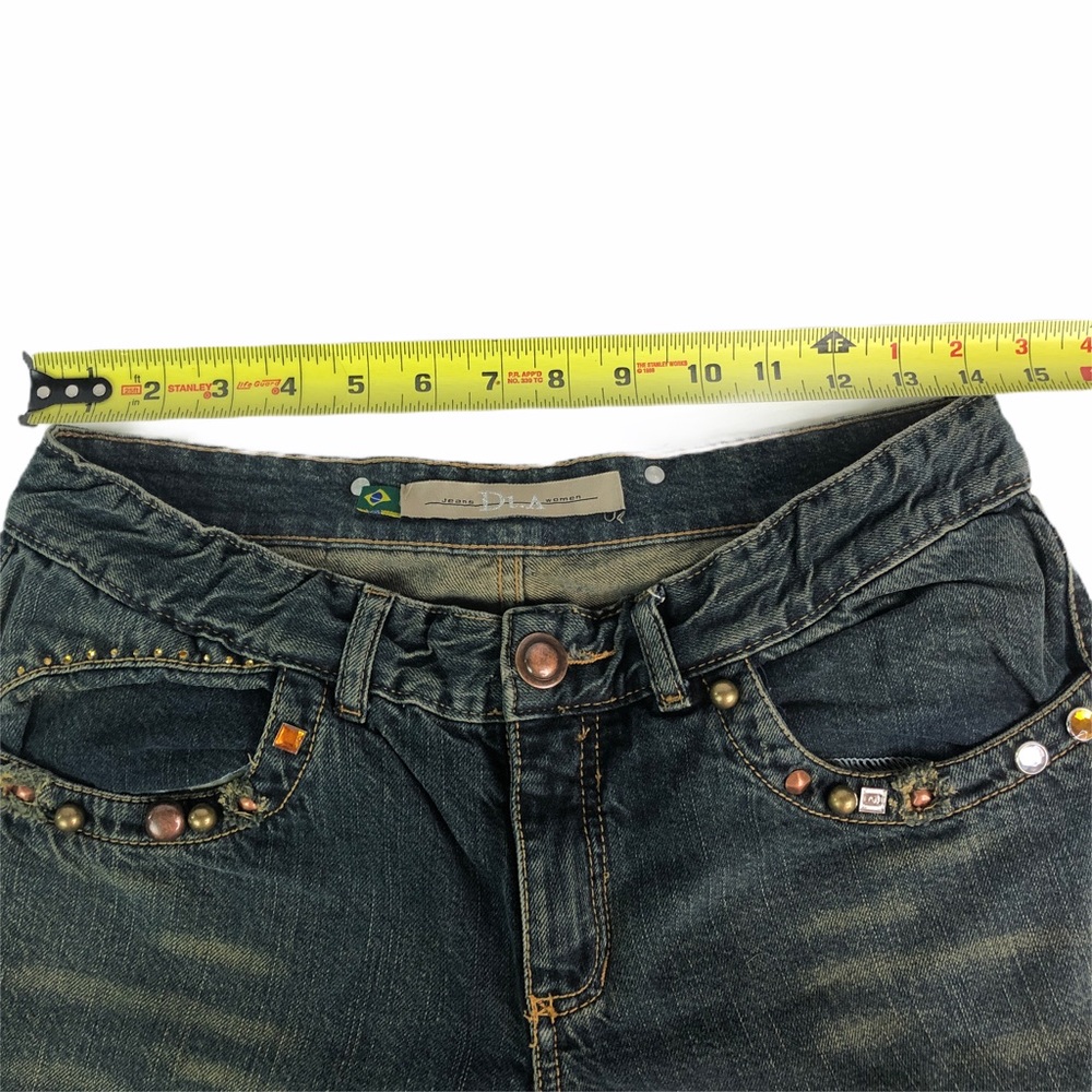 Di.A Distressed Embellished Dark Wash Jeans - Picture 3 of 15